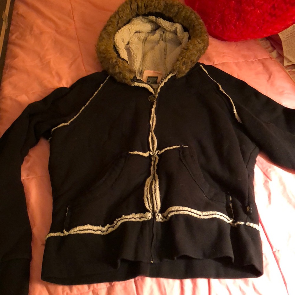 Black zip hoodie